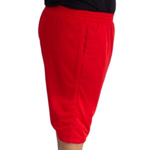 Bermuda Basquete Masculina M10 Plus Size Lisa Vermelho - Image 2