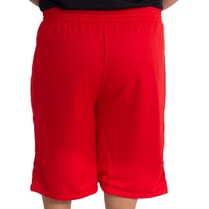 Bermuda Basquete Masculina M10 Plus Size Lisa Vermelho - Image 4