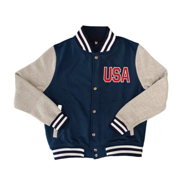 Jaqueta College Moletom Masculina M10 Hoop USA Dark 2