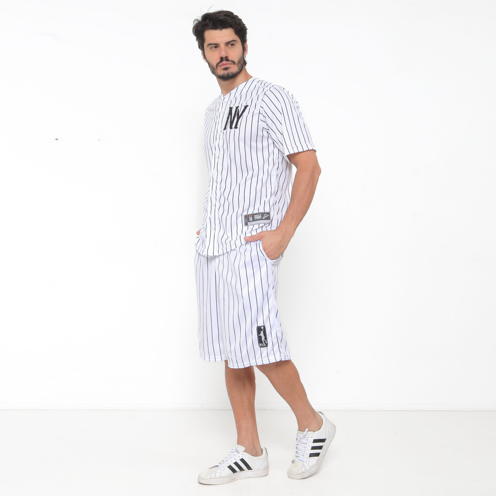 Bermuda Basquete Masculina M10 Classic Listrada Aero-Dry - Imagem 5