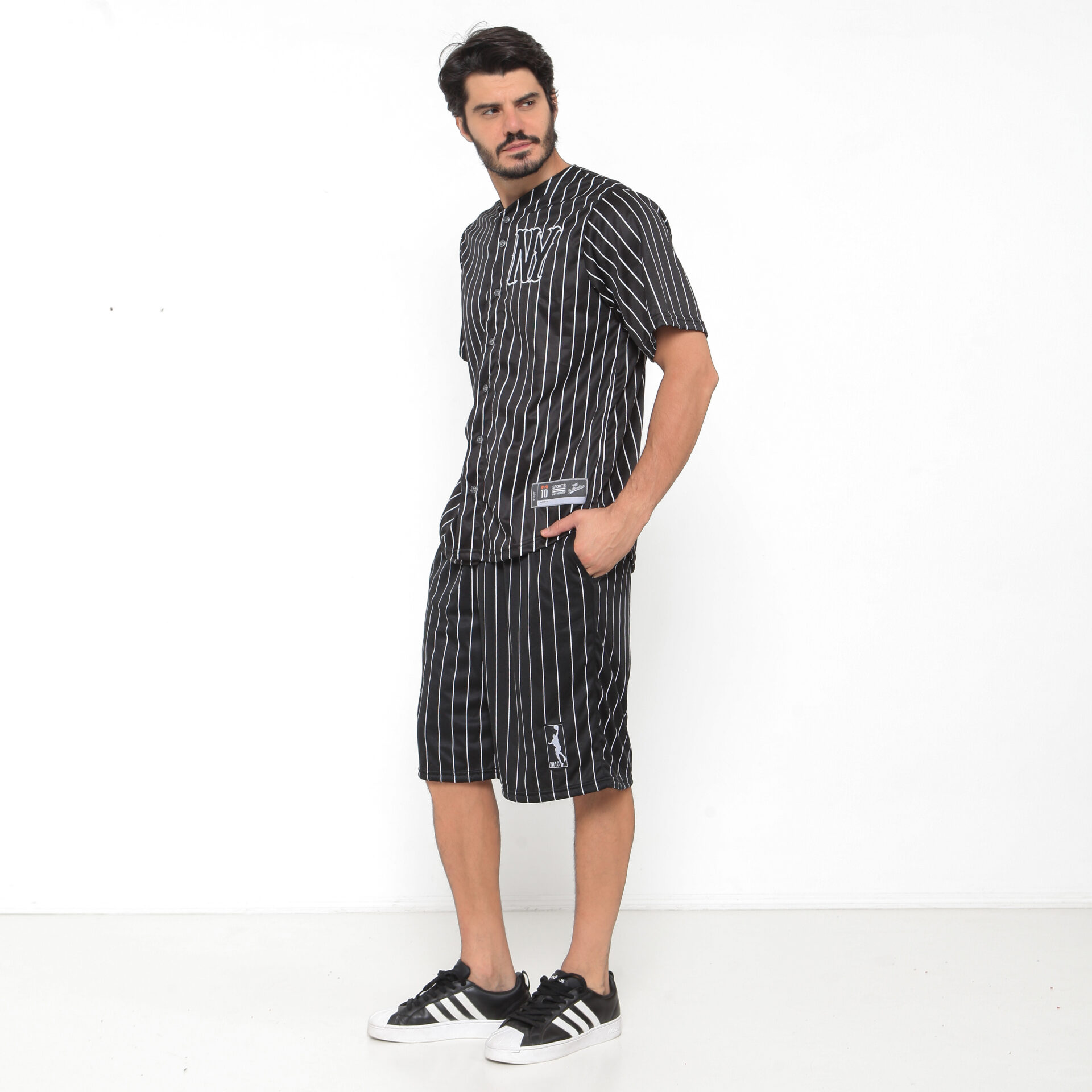 Bermuda Basquete Masculina M10 Classic Listrada Aero-Dry - Imagem 10