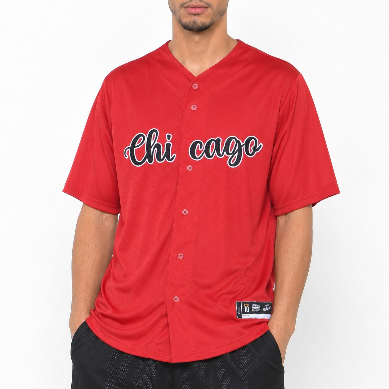 Camisa Baseball Masculina M10 Classic Chicago Liso-Light