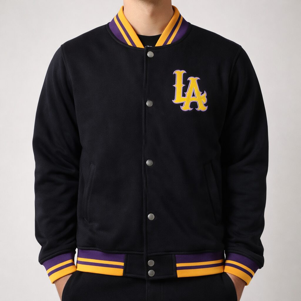 Jaqueta College Moletom Masculina M10 Hoop LA Alt6