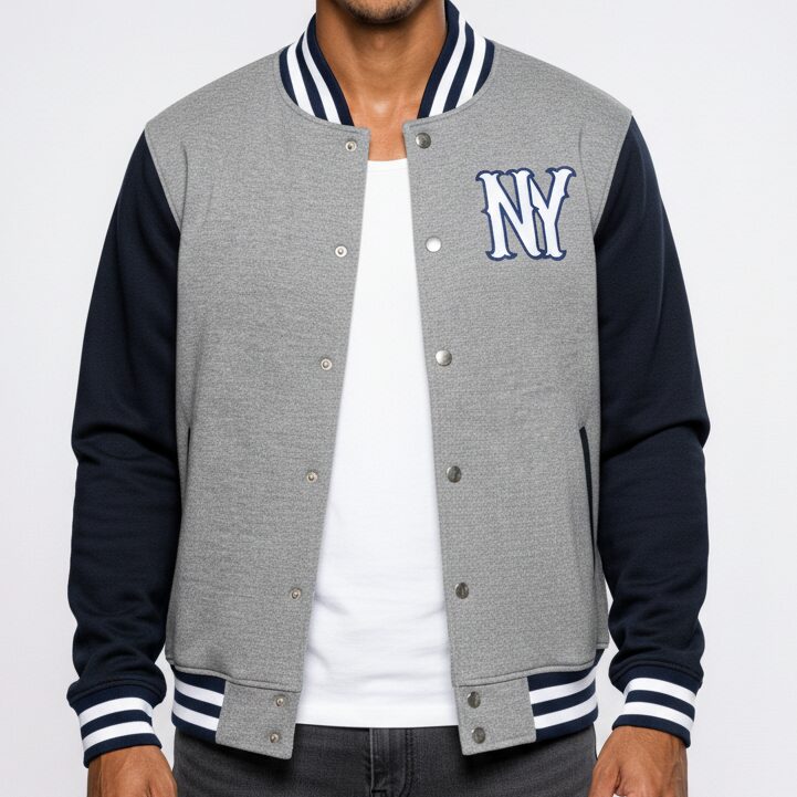 Jaqueta College Moletom Masculina M10 Hoop NY Dark - Imagem 4