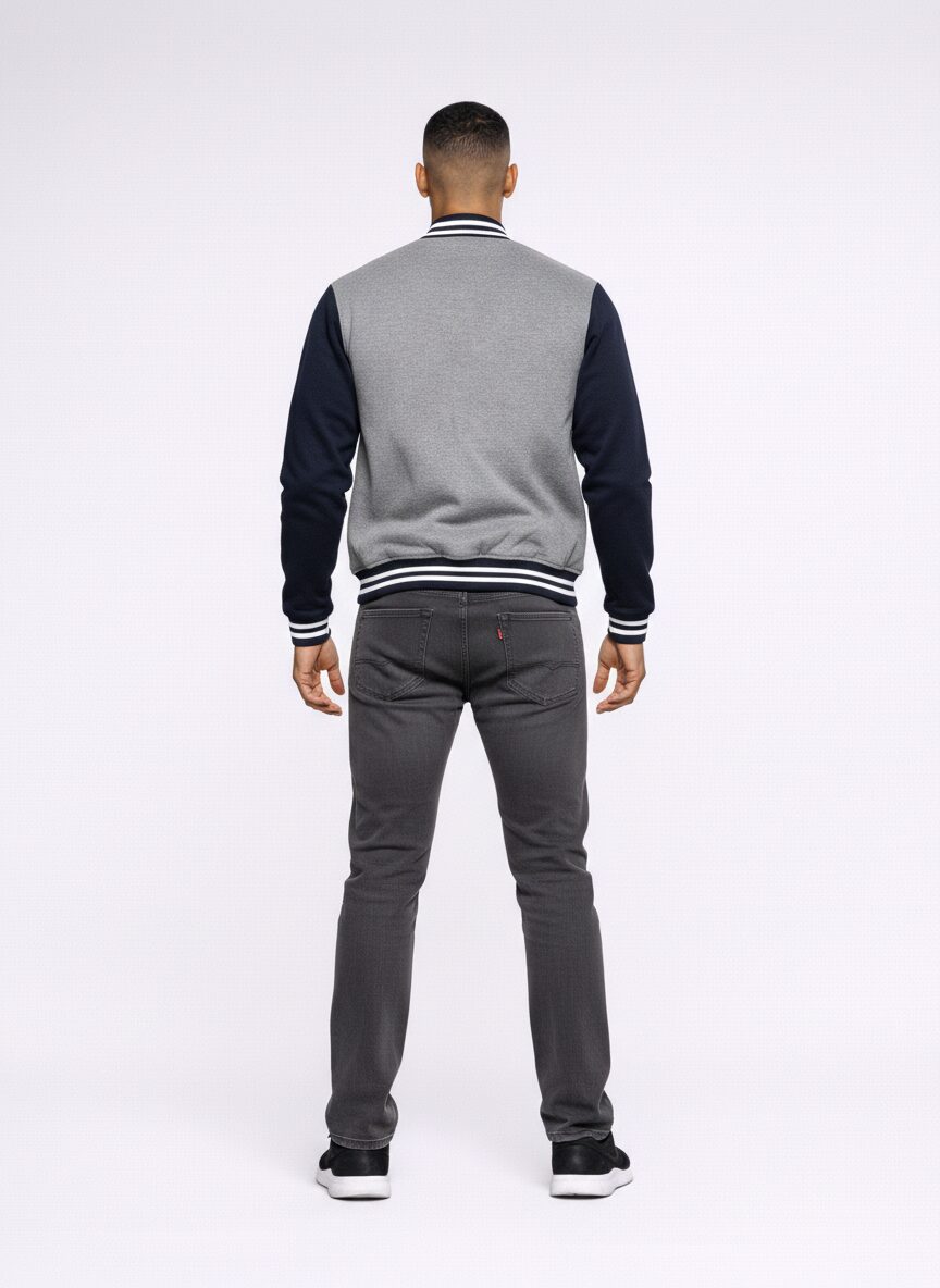 Jaqueta College Moletom Masculina M10 Hoop NY Dark - Imagem 5