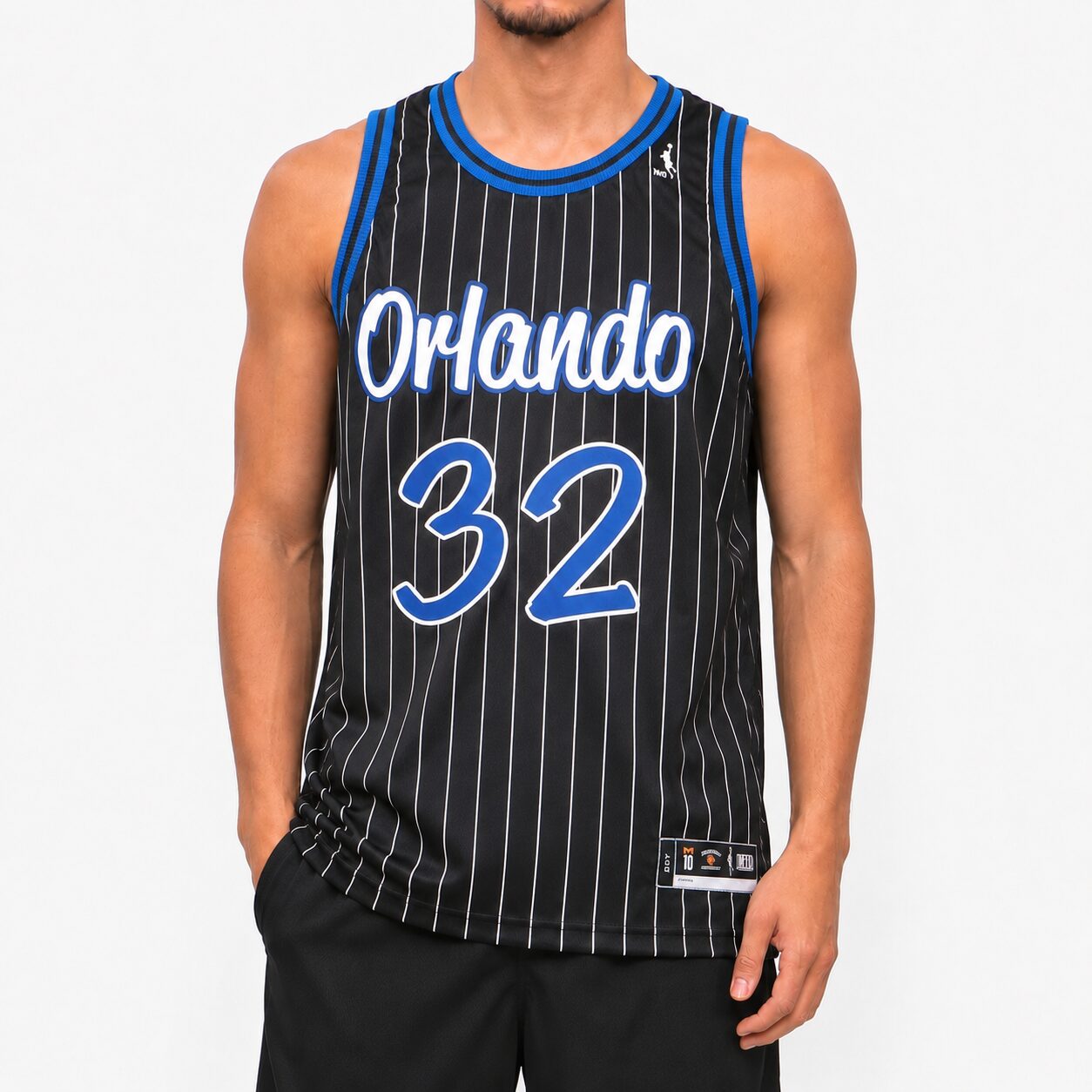 Regata Basquete Masculina M10 Classic Orlando Listrada 32 Liso-Light - Imagem 7