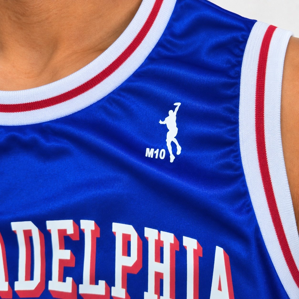 Regata Basquete Masculina M10 Classic Philadelphia 23 Liso-Light - Imagem 3