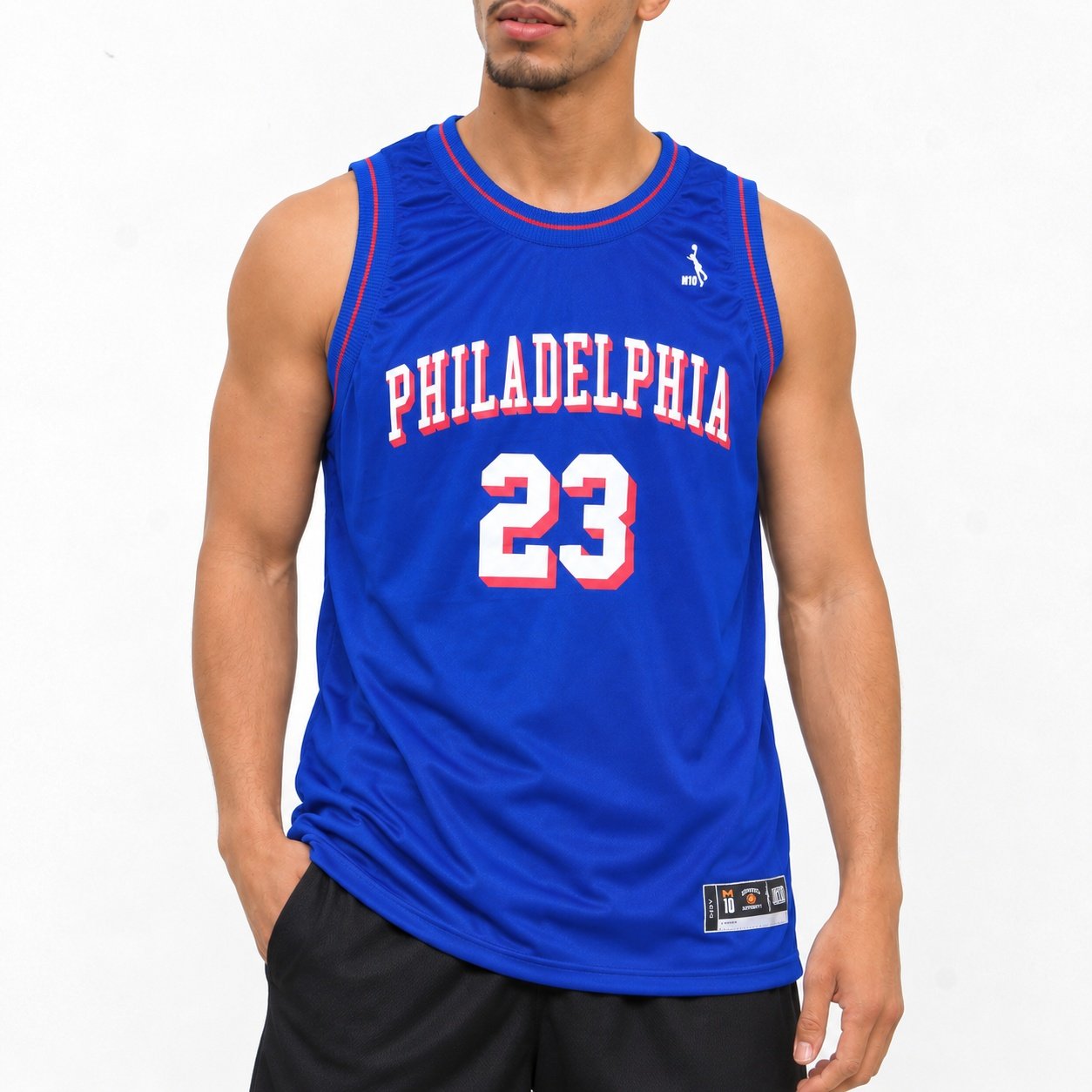 Regata Basquete Masculina M10 Classic Philadelphia 23 Liso-Light - Imagem 5