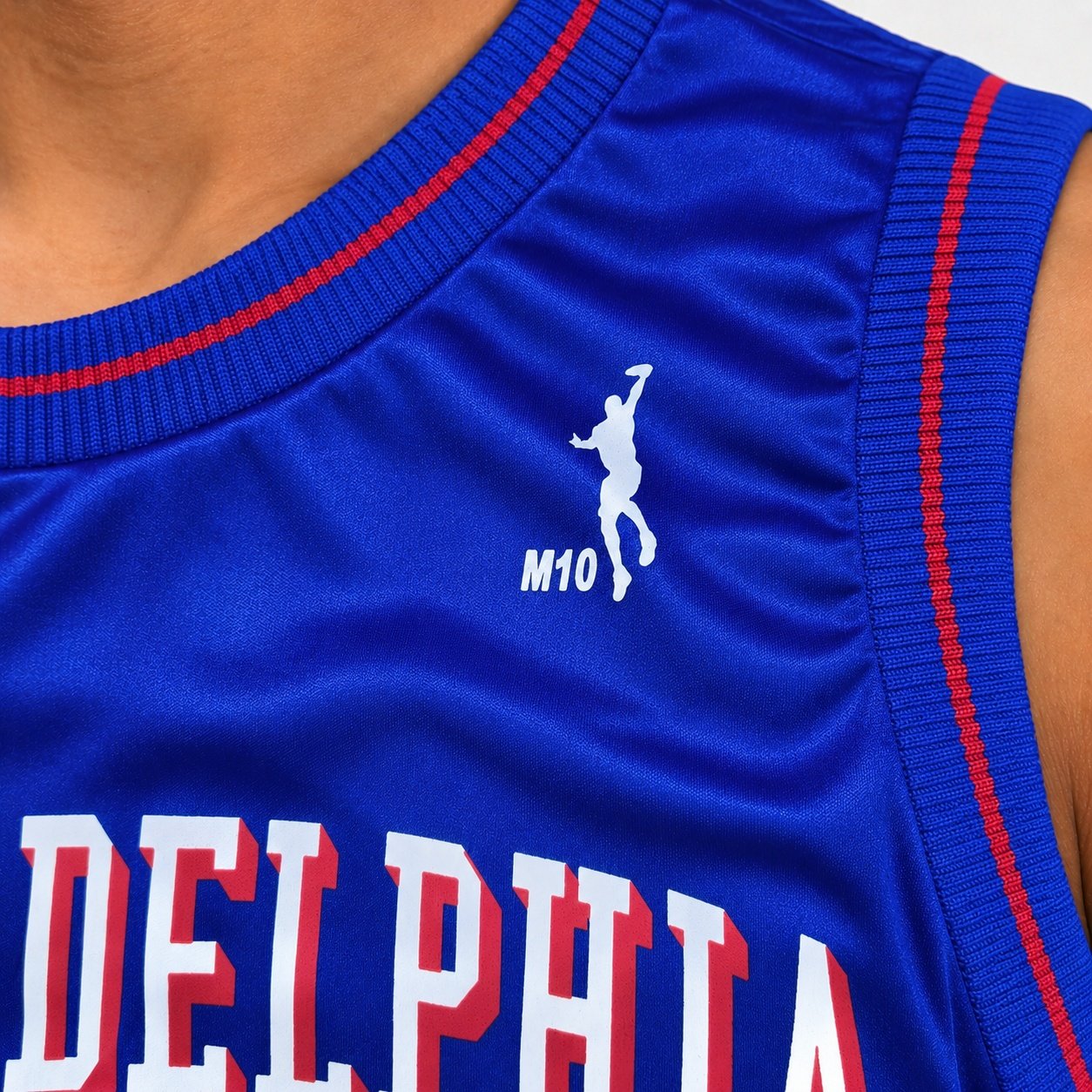 Regata Basquete Masculina M10 Classic Philadelphia 23 Liso-Light - Imagem 7